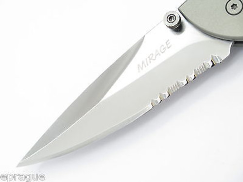 Columbia River CRKT 7713 Large Silver Mirage AUS6 Folding Pocket Knife