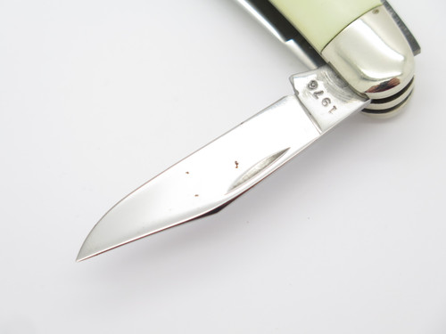 Vtg 1976 Case XX NKCA 3380 White Delrin Folding Whittler Pocket Knife
