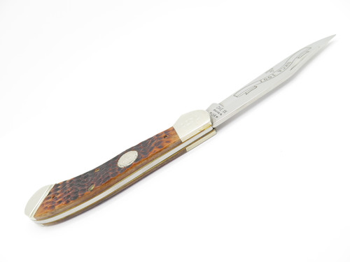 1991 Case XX NKCA 61100 Saddlehorn Jigged Brown Bone Folding Hunter Pocket Knife