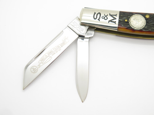 2005 Schatt & Morgan Queen Nkca Red Bone Large Congress Folding Pocket Knife