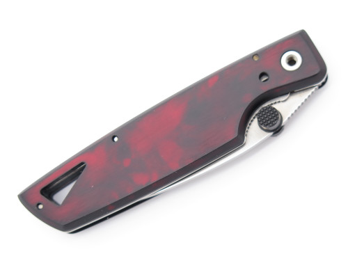 1998 Buck USA 170 Lightning Black & Red Folding Linerlock Pocket Knife *blem