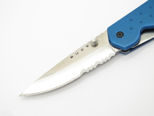 Buck Whittaker 751 Approach Blue Early Production Folding Linerlock Pocket Knife