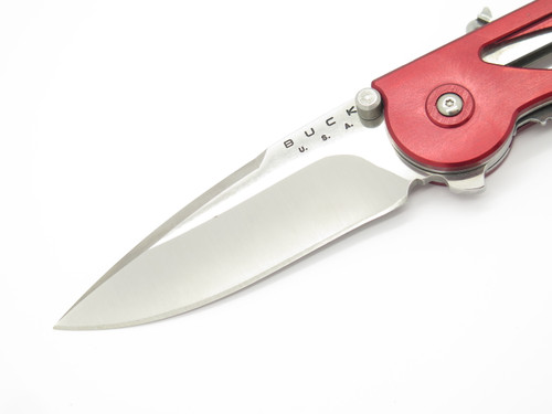 Buck 295 Tempest Red & Black Early Production Assisted Folding Pocket Knife
