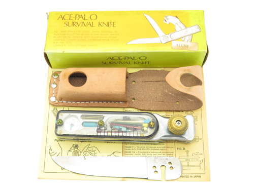 Vintage ACE-PAL-O Seki Japan Apollo Space Age Survival Knife Folding Multi Tool