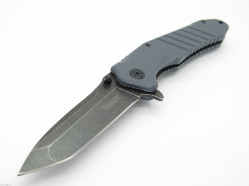 Kershaw Kai 1300WM Tanto Gray Folding Liner Lock Pocket Knife Speedsafe Assisted