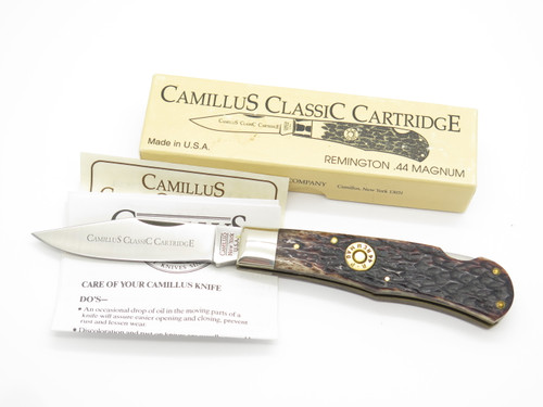 Vtg Camillus USA CCC-6 Cartridge 44 Remington Lockback Folding Pocket Knife