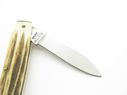 Vtg 1976-1978 Parker Frost Seizo Imai Seki Japan Mink Stag Folding Pocket Knife