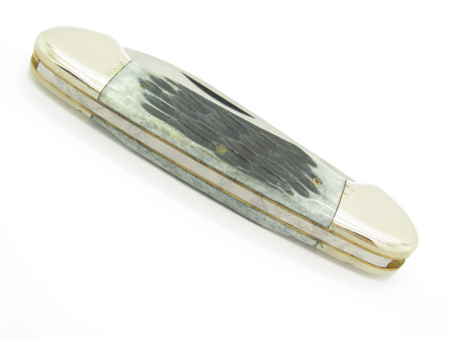 Vtg 1980s Frost Cutlery Imai Seki Japan Canoe Jigged Bone Folding Pocket Knife