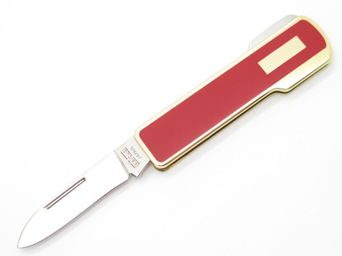 Vintage Kai Cut Seki Japan Red Gentleman Folding Lockback Pocket Knife