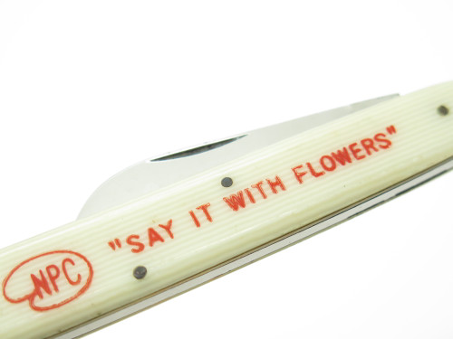 Vtg 1960s Hiro Seki Japan NPC Say It With Flowers Florist Folding Pocket Knife