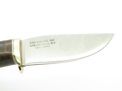 Vtg Blackjack Small Knifeware Seki Japan Leather AUS10 Fixed Blade Hunting Knife