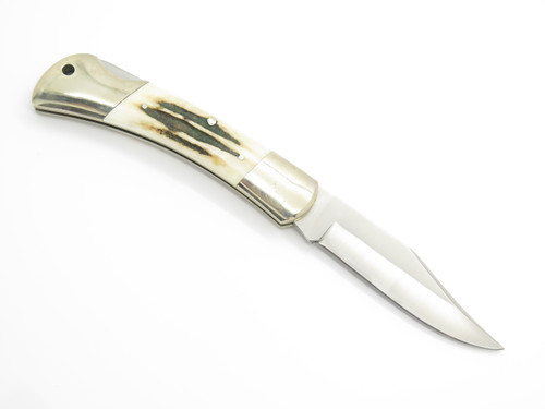 Vtg Seizo Imai Parker Sample Seki Japan Stag 4.5" Folding Hunter Pocket Knife