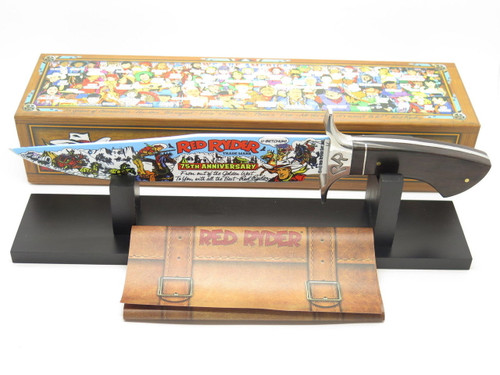 Red Ryder RR3 75th Anniversary Fixed Blade Knife & Display BB Gun Comic Scout