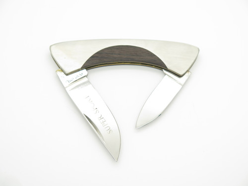 Vtg Valor Super Sport Seizo Imai Seki Japan Wood Stainless Folding Pocket Knife