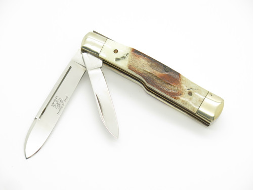Vtg Swanner Ohio Parker Seki Japan IMA Gunstock Jack Stag Folding Pocket Knife
