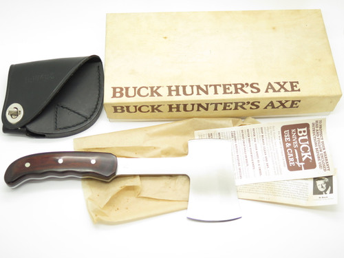 Vtg 1988 Buck USA 106 Hunters Axe Fixed Blade Hunting Camp Hatchet Knife In Box