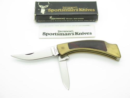 Vtg 1980 Browning USA Sportsman 2118F20 Tracker Folding Lockback Pocket Knife