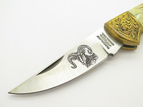 Nos Parker K-116 By Imai Seki Japan Jig Bone Folding Hunter Lockback Knife Ram