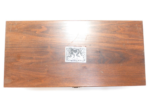 Vtg Buck Aurum Walnut Wood Display Case Box For 401 Fixed 110 112 Folding Knife