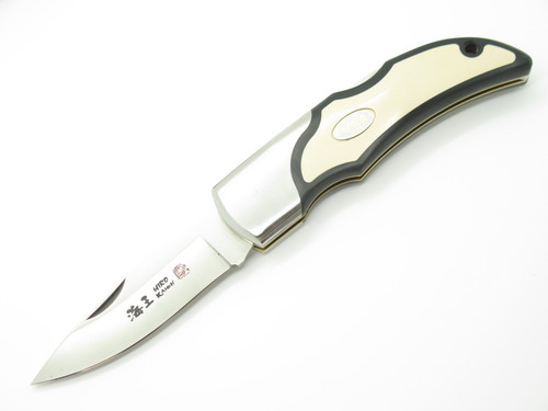 Vintage 1996 Hiro Seki Japan 5" AUS6 Micarta Large Folding Hunter Lockback Knife