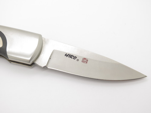 Vintage 1996 Hiro Seki Japan 5" AUS6 Micarta Large Folding Hunter Lockback Knife