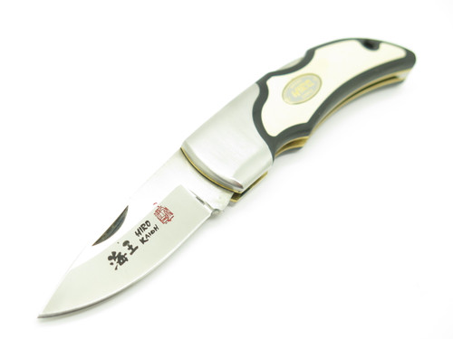 Vintage 1996 Hiro Seki Japan 4" AUS6 Micarta Folding Hunter Lockback Knife