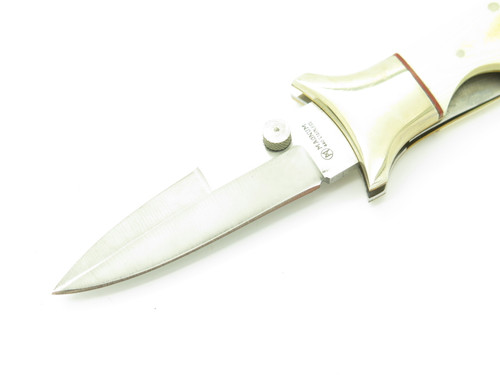 Vtg Boker Magnum Seki Japan Micarta Folding Boot Linerlock Hunter Pocket Knife