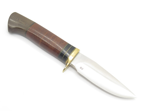 Rare Bob Dozier Arkansas Custom D2 Micarta Fixed Blade Hunting Knife LH Sheath