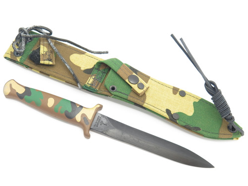 Vtg 1980s Gerber Guardian II Camouflage Fixed Blade Dagger Knife