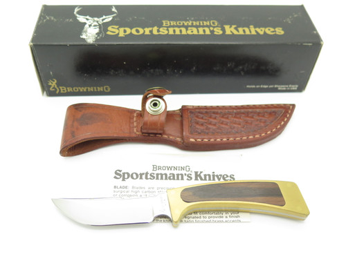 Vtg c. 1980 Browning USA Sportsman 3018215 Tracker Fixed Blade Hunting Knife
