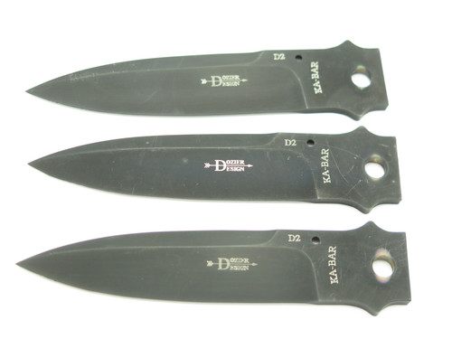 3-Pack Vtg Ka-Bar Thorn Bob Dozier Design D2 Seki Japan Folding Knife Blade