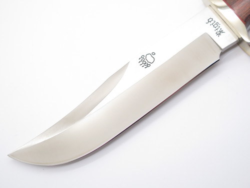 Vtg Rigid Seki Japan Tak Fukuta Bear Track Bowie AUS-8 Fixed Blade Hunting Knife
