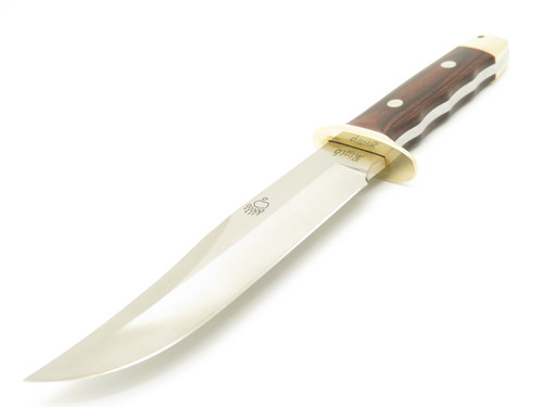 Vtg Rigid Seki Japan Tak Fukuta Bear Bowie AUS-8 Fixed Blade Hunting Knife