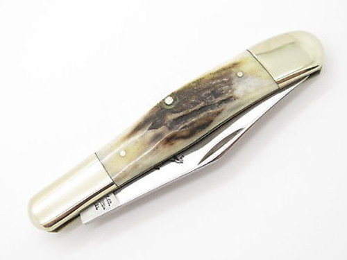 Vtg Parker Seki Japan Sambar Stag Moose Trapper Folding Pocket Knife