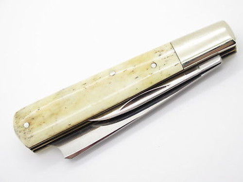 Vtg Parker Seki Japan Bone Pillbuster Barlow Folding Pocket Knife