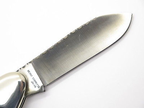 Vtg United Custom Seki Japan Pearl Conquistador Canoe Folding Pocket Knife