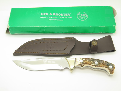 Vtg Hen & Rooster HR-0007 Spain Stag Hunting Fixed 6.5" Blade Knife