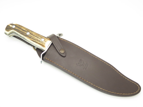 Vtg Hen & Rooster HR-0008 Toledo Spain Stag Hunting Fixed 9" Blade Knife