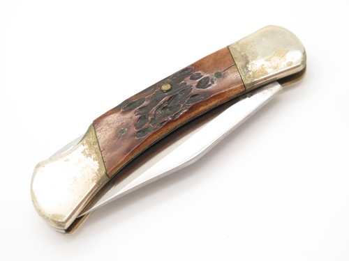 Vtg Parker Cut Co Eagle Brand Seki Japan Bone Folding Lockback Pocket Knife Blem