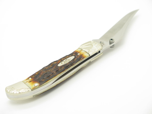 2018 Case XX 61265AC Amber Jigged Bone Russlock Folding Pocket Knife