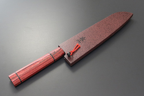 Kanetsune Seki Japan KC-823 Minamo-Kaze Santoku Damascus 210mm Kitchen Knife