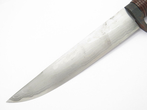 Takeshi Saji Stingray Skin Japan Handmade Custom Whitesteel Damascus Fixed Knife
