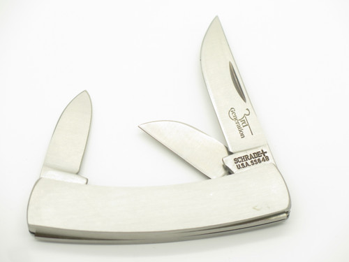 Vintage Schrade USA 3rd Generation SS648 Stainless Stockman Folding Pocket Knife