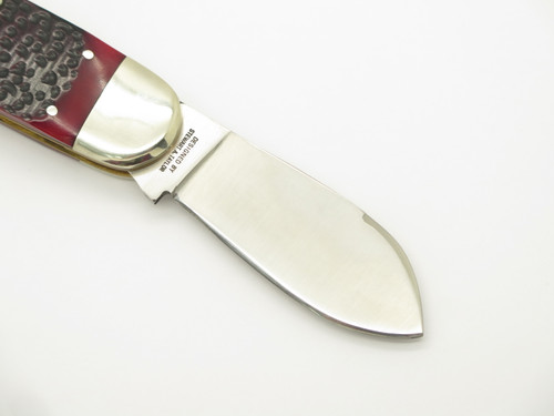1997 Smith & Wesson 0710 USA Red Bone Toenail Sunfish Folding Pocket Knife