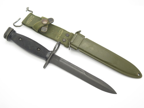 Vintage BOC 7 Vietnam Era USMC Military Fixed Blade Fighting Knife & Scabbard