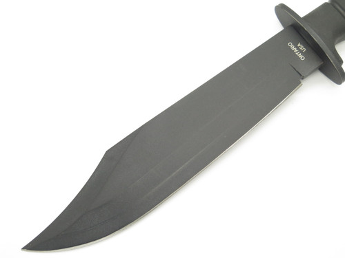 Vtg Ontario Spec Plus Raider Bowie SP-10 Survival Fixed Blade Bowie Knife Sheath