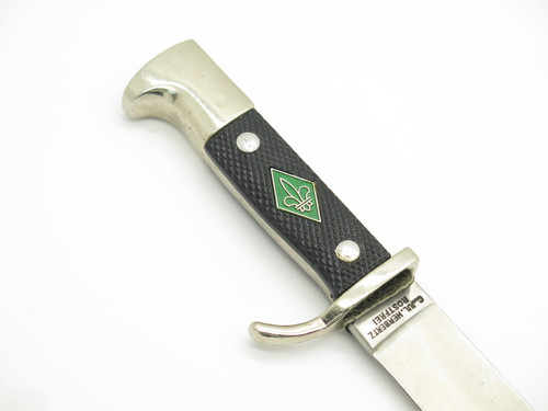 Vtg C Jul Herbertz German Rostfrei Boy Scout Youth Fixed 4.25" Blade Knife