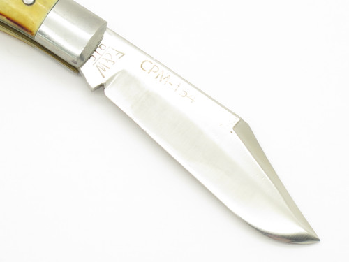 Queen Schatt & Morgan CPM-154 Stag Handle Large Folding Hunter Pocket Knife