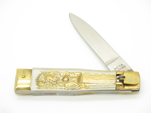 Vintage 1950s MESA Rostfrei Springer Yasuo Imai Seki Japan Matador White 4.25" Folding Knife