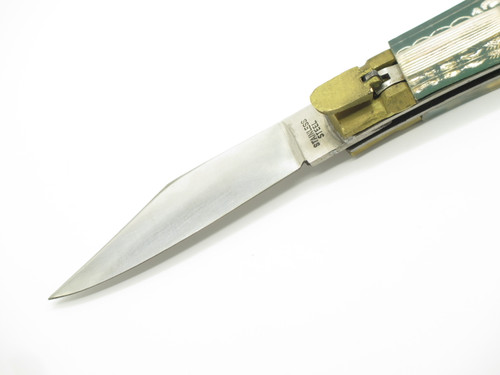 Vintage 1950s Yasuo Imai Automatic 4.25" Seki Japan Green Matador Folding Knife